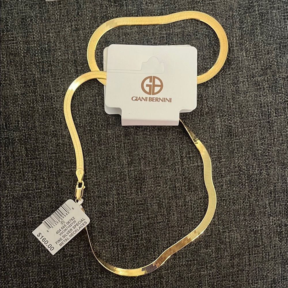Giani Bernini Sterling Silver Gold Chain 19" NWT Made in Italy